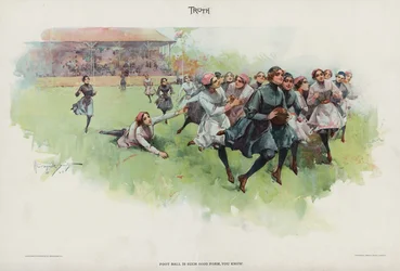 Fußball ist so gute Form, wissen Sie (Farblithografie)