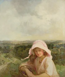 Mädchen in einer Landschaft