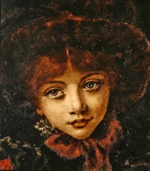 Porträt von Alice Knewstub, der Tochter des Künstlers