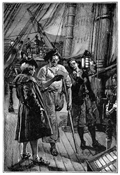 Illustration von Walter Paget (1863-1935) für den Roman „Die Schatzinsel“ von Robert Louis Stevenson (1850-1894) 1900