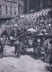 Das Diamantjubiläum: Dankgottesdienst in der St. Pauls Kathedrale, Illustration aus Cassells Geschichte Englands, 1900er Jahre