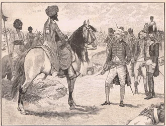 Die Kapitulation von Baillie vor Hyder Ali, 1780