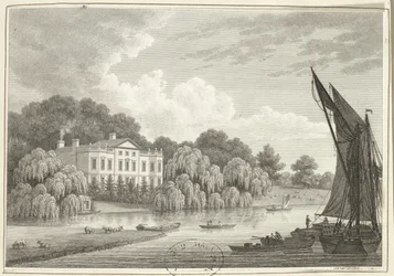 Landhaus mit See und Booten