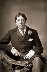 Oscar Wilde, irischer Schriftsteller, Witzbold und Dramatiker, ca. 1890