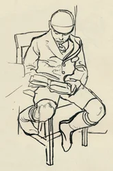 Junge beim Lesen, um 1900