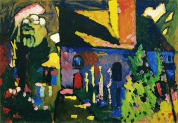 „Die Kirche von Murnau“ Gemälde von Wassily Kandinsky (auch Vassily Kandinsky oder Wassily Kandinski oder Kandinskij