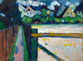Murnau - Fußweg und Häuser