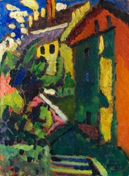 Treppe zum Schloss Murnau, 1909