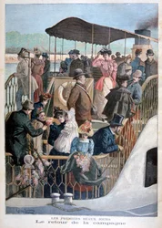 Pariser kehren mit dem Boot vom Land zurück, 1894