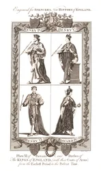 Porträts und Kleider der Könige von England mit Wappen, 1784
