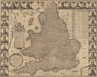Eine neue und genaue Karte von England, 1644