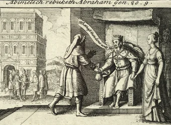 Abimelech tadelt Abraham. Zustand 2