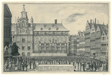 Verkündung des Friedens von Münster in Antwerpen, 1648