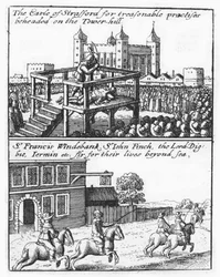 Graf von Stafford auf dem Tower Hill enthauptet; Sir Francis Windebank, Sir John Finch und Lord Digby fliehen aus England