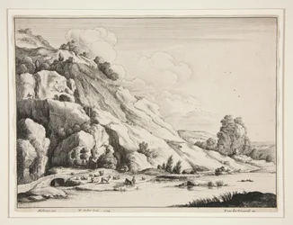 Landschaft mit einer Steinbrücke