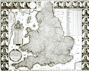 Karte von England und Wales, 1644