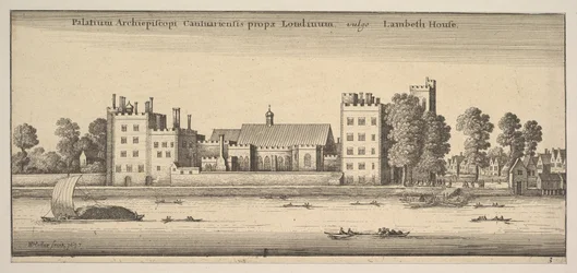 Palatium Archiepiscopi Cantuariensis prope Londinum vulgo Lambeth House Lambeth House: P..., 1647
