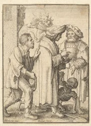 Reicher Mann, aus dem Totentanz, 1651