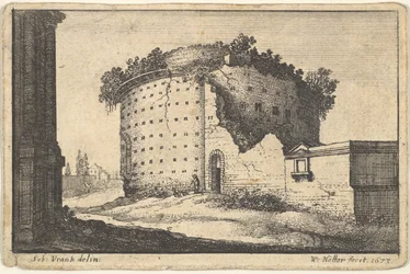 Ruinen eines runden Gebäudes, 1673
