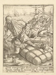 Der Kaufmann, aus dem Totentanz, 1651