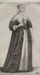 Die verschiedenen Gewohnheiten englischer Frauen, von der Adelsklasse bis zu den Landfrauen..., 1639