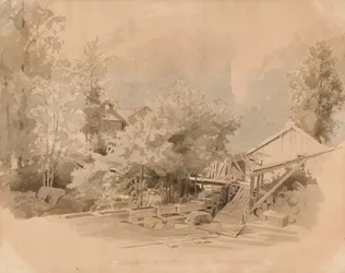 Norwegische Mühlenlandschaft