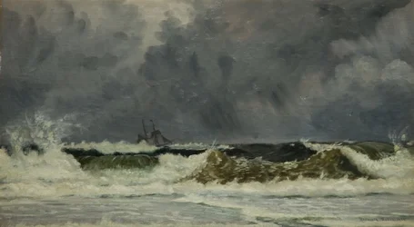 Stürmisches Wetter - Die Küste von Jütland, 1884