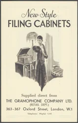 Die Aktenschränke der Gramophone Company, 1920er Jahre