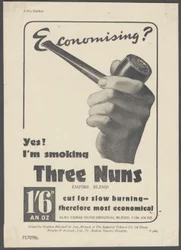 Three Nuns Pfeifentabak, ca. 1930er Jahre