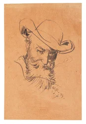 Selbstporträt mit Hut, 1894