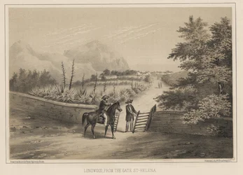 Longwood, vom Tor aus, St. Helena, 1855