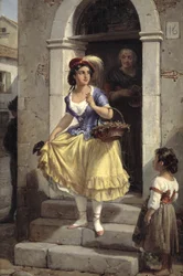 Eine Italienerin auf dem Weg zum Karneval