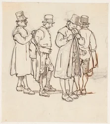 Gruppe mit vier schwedischen Bauern