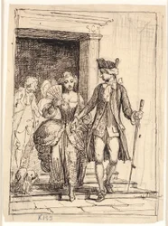Leander und Leonora, hinter ihnen Henrik und Pernille
