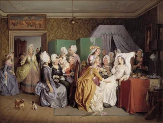 Szene aus Ludwig Holbergs Das Wochenbett
