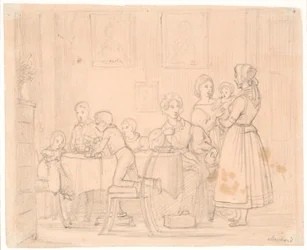 Entwurf für das Waagepetersenske Familienbild