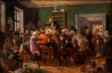 Szene von einer Auktion, 1835