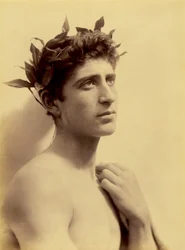 Studie eines Jungen mit Kranz, Sizilien, ca. 1898