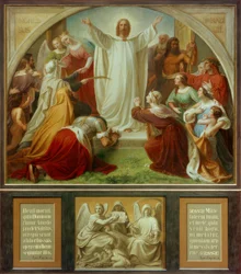 W. von Schadow, Paradies (Himmel) / Mitteltafel, Triptychon