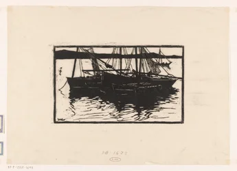 Festgemachte Schiffe in Concarneau