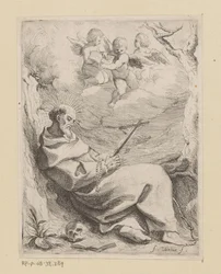 Heiliger Franziskus von Assisi mit Kruzifix