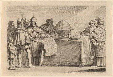 Die Aufteilung der Welt zwischen Spanien und Portugal, 1634