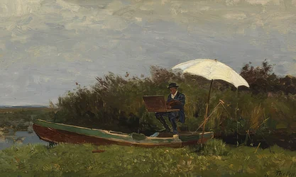 Paul Gabriël arbeitet in einem Boot