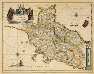 Karte der Toskana, aus Atlas von Willem Janszoon Blaeu