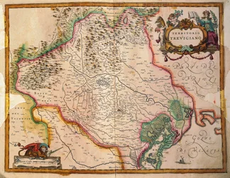 Regionum Italiae, Gebiet von Treviso, Venetien, Italien von Willem Janszoon Blaeu