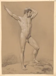 Stehender männlicher Akt, von vorne gesehen (2. Preis 1811)