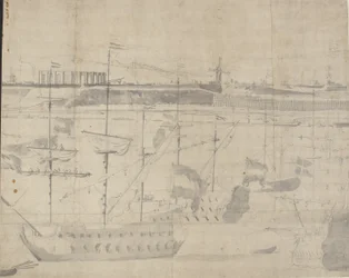Die holländische Flotte vor Kopenhagens Reede 1658