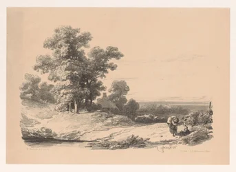 Landschaft mit zwei Frauen