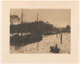 Ansicht des Leuvehaven in Rotterdam