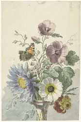 Blumenstrauß mit einem Schmetterling